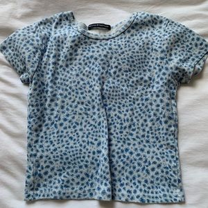 Rare blue brandy Melville cheetah print t shirt